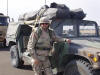 HUMWV loaded for convoy into Iraq