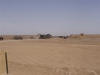 Hospital trucks crossing the berm into Iraq