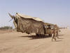 Using a forklift to move a tent -- don't try this at home!