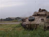 Hospital security provided by an M-2 Bradley from 4th Inf Div