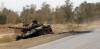 Bombed tank in Baghdad